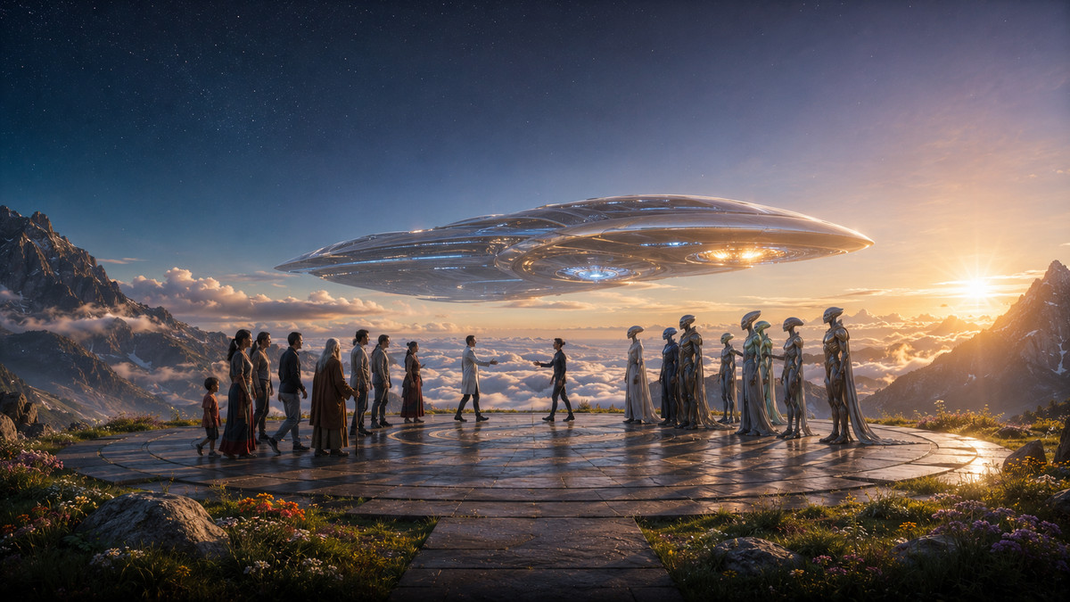 Peaceful First-Contact Diplomatic Imagery